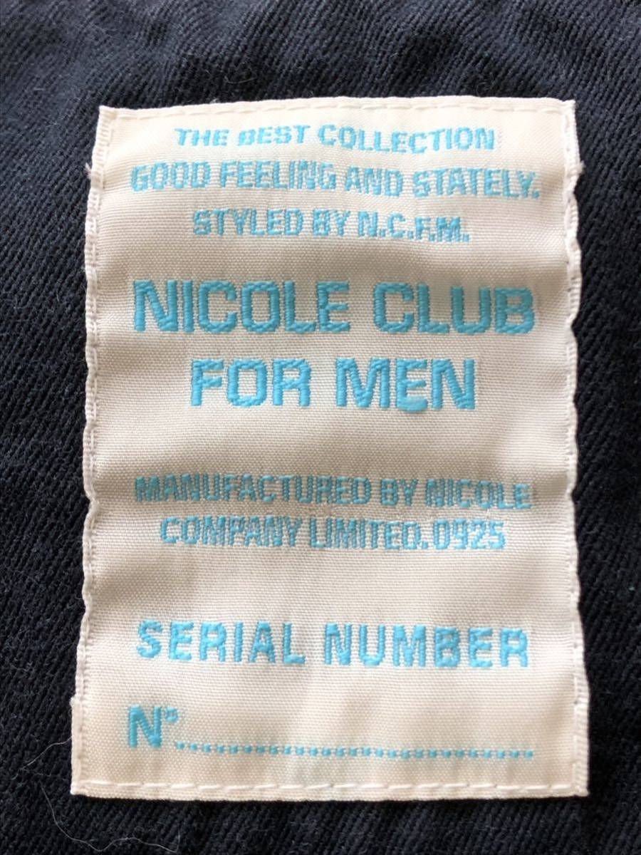 ニコルクラブフォーメン ボーダー ラガーシャツ カットソー 日本製　　プリントヒビ割れ加工 NICOLE CLUB FOR MEN 柳7249_画像3