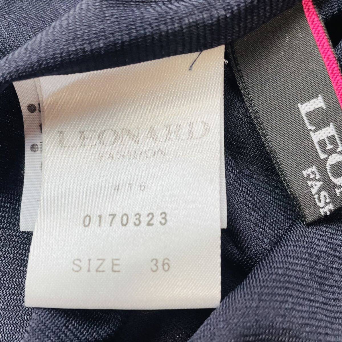 美品 レオナール LEONARD カンカン素材 花柄 アンサンブル ワンピース
