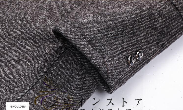 超人気★ メンズ ビジネスコート 新品ロングコート 厚手 ウール テーラードジャケット 裏ボア 高級 セレブ　WOOL 紳士スーツ キャメル M~4X_画像8