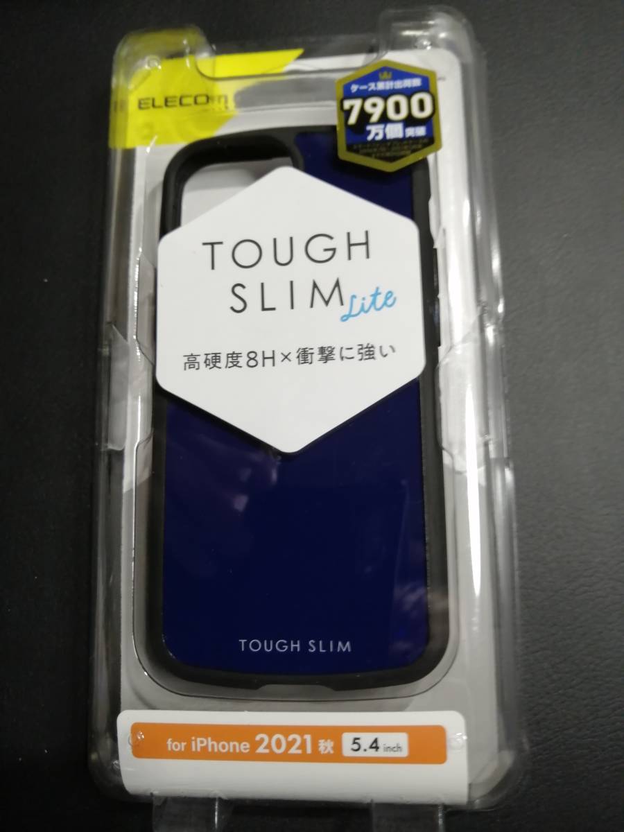 [3 коробка ] Elecom iPhone 13 mini 5.4inch TOUGH SLIM LITE кейс покрытие жесткий тонкий свет темно-синий PM-A21ATSLNV 4549550222327