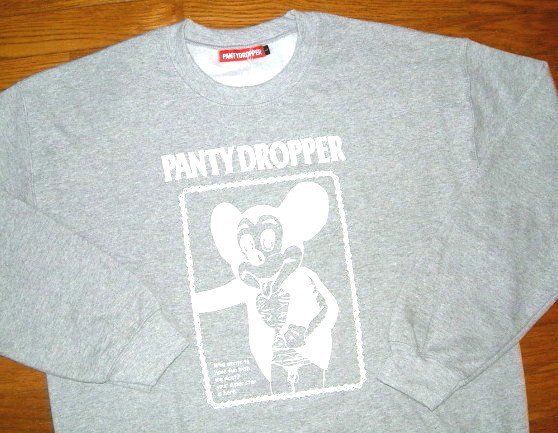 新品 PANTY DROPPER パンティードロッパー スウェット 生地 クルーネック トレーナー (Lサイズ) グレー スエット ミッキーマウス DISNEY