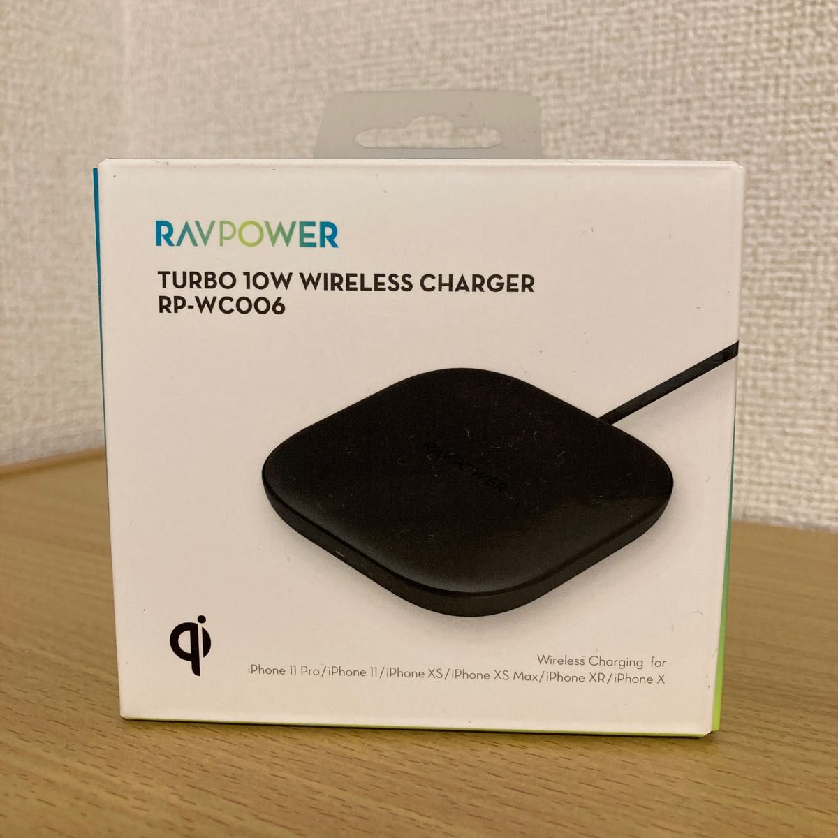 RAVPOWER Turbo 10W Wireless Charger ワイヤレス充電器 RP-WC006 ブラック SK