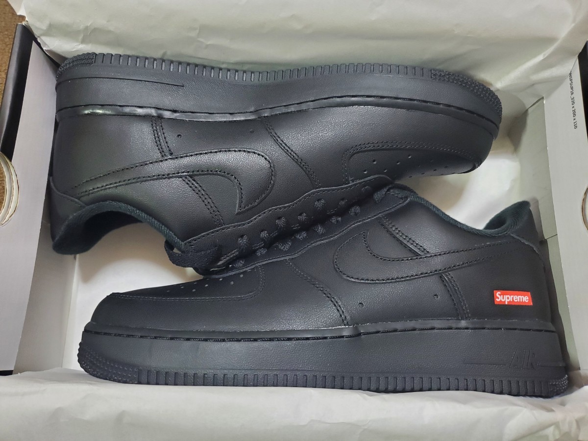 ☆NIKE Supreme AIRFORCE1 AF1☆ LOW 26.5cm BLACK 新品 ブラック