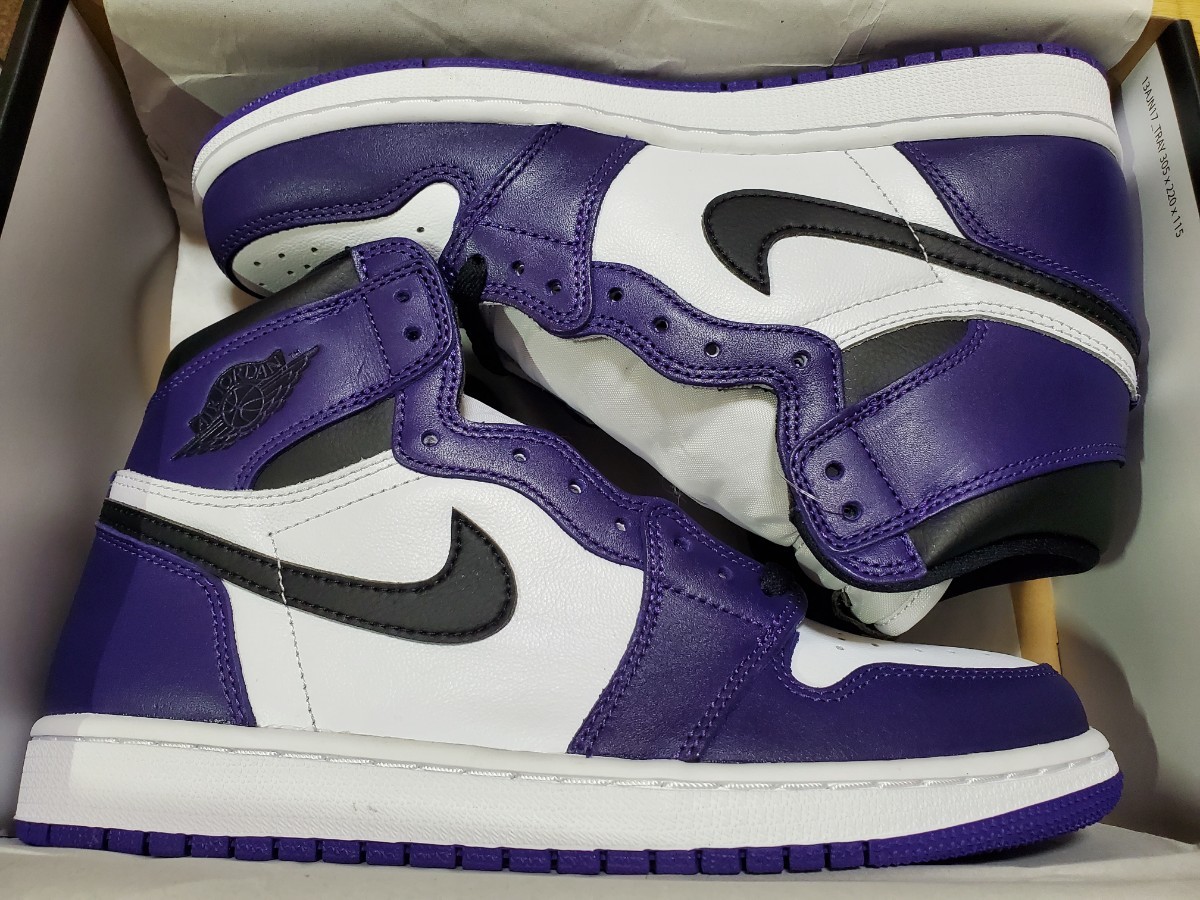 ★NIKE AIR JORDAN1 RETRO HIGH OG COURTPURPLE 2020 26.5cm ナイキ エアジョーダン1 レトロ ハイ コートパープル2.0 新品 未使用AJ1 AF1★_画像1