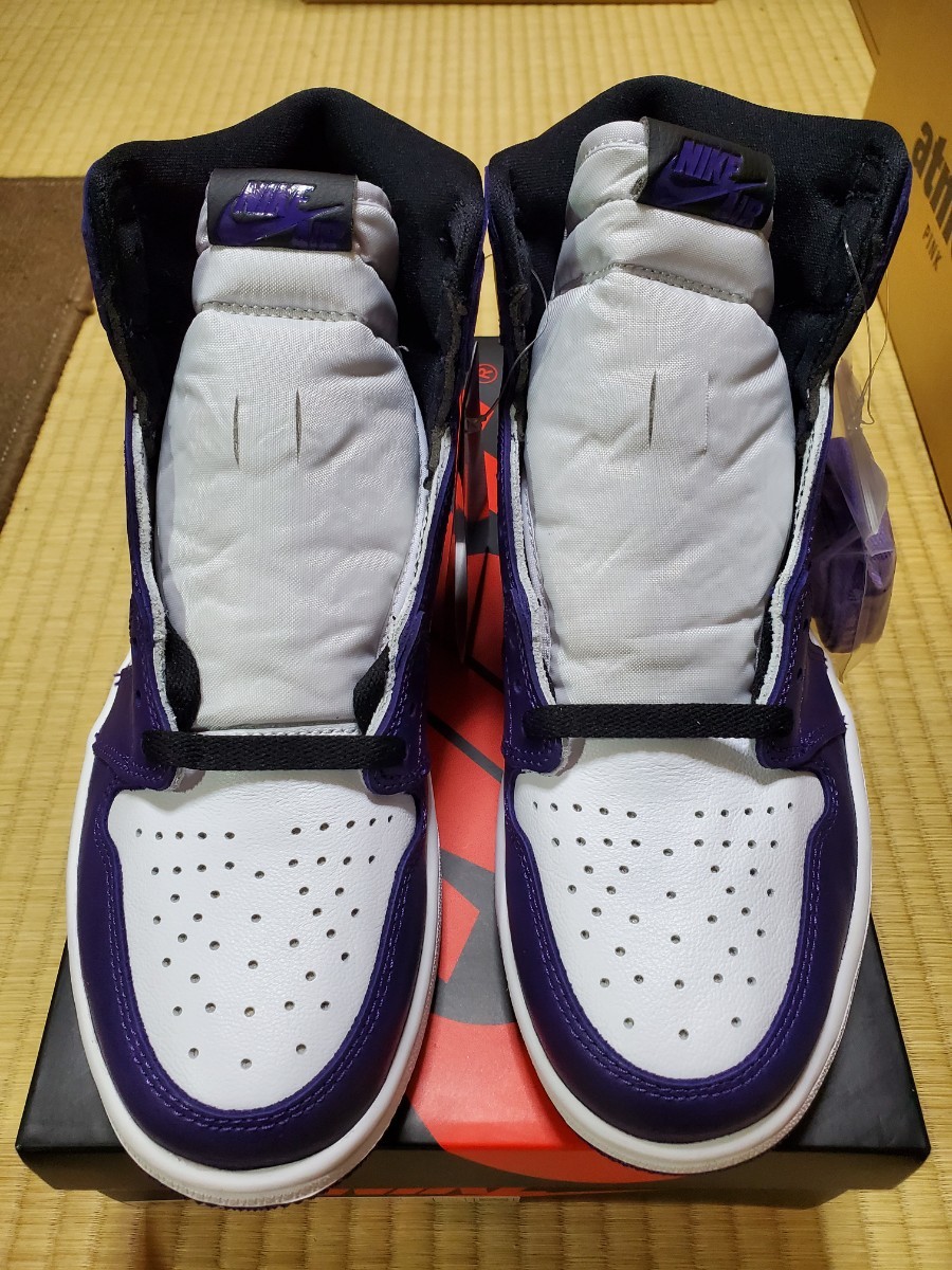 ★NIKE AIR JORDAN1 RETRO HIGH OG COURTPURPLE 2020 26.5cm ナイキ エアジョーダン1 レトロ ハイ コートパープル2.0 新品 未使用AJ1 AF1★_画像4