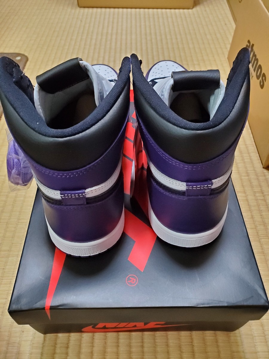 ★NIKE AIR JORDAN1 RETRO HIGH OG COURTPURPLE 2020 26.5cm ナイキ エアジョーダン1 レトロ ハイ コートパープル2.0 新品 未使用AJ1 AF1★_画像5