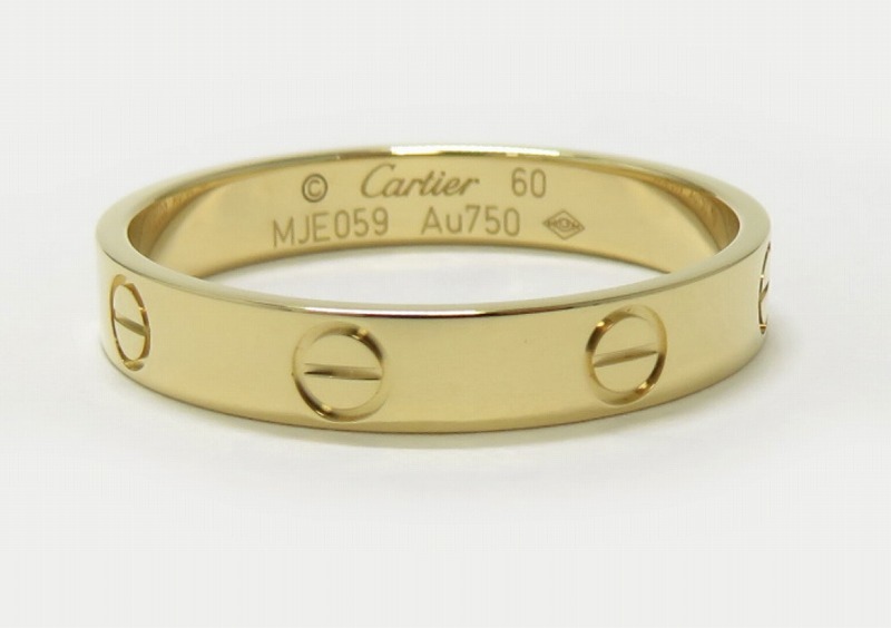 Cartier カルティエ K18 YG ミニ ラブ リング love Ring