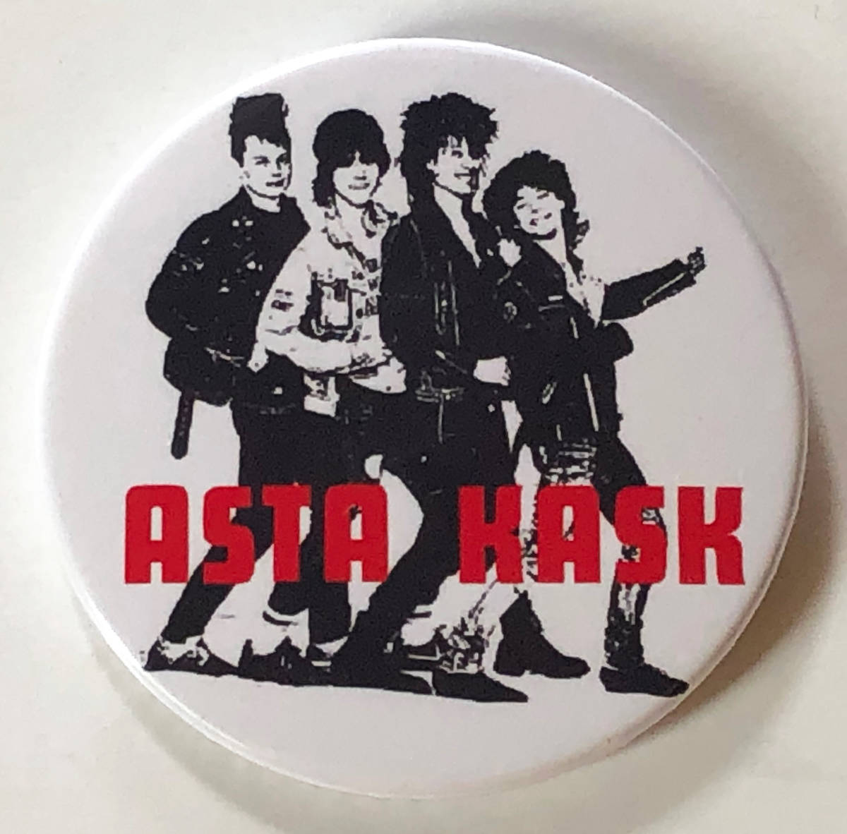 ASTA KASK - Photo 缶バッジ 40mm #Svenska #80's cult killer punk rock #custom buttons_画像1