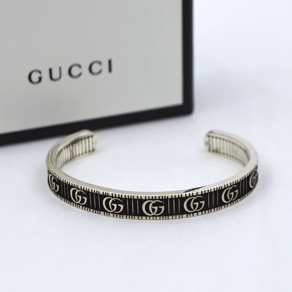 ☆ グッチ ダブルG シルバー ブレスレット バングル SILVER 925