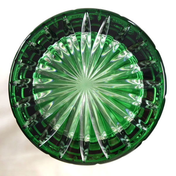 ☆ ELBE CRYSTAL 花器 エルベ マドライン 色被せクリスタル花瓶