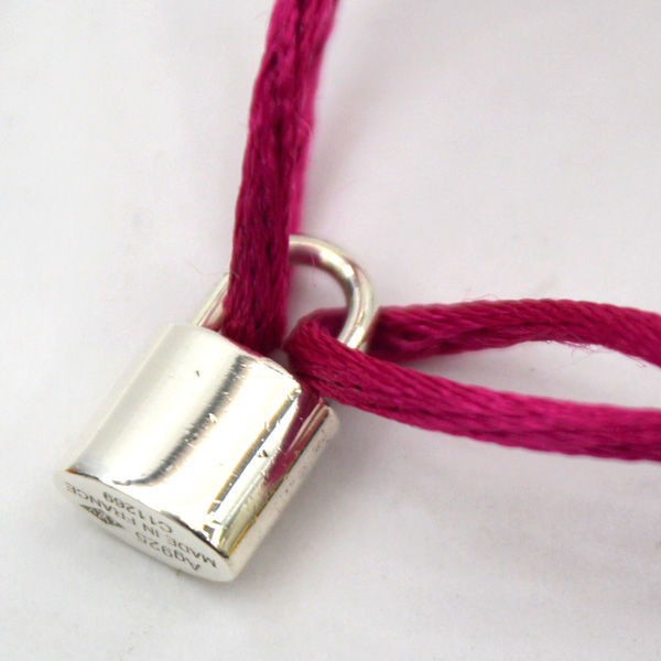 * Louis Vuitton brass re silver lock ito bracele SV 925 pink Q95590 (0220421267)