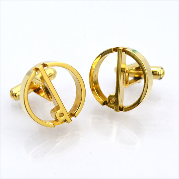 ★ Dunhill D Rogo Gold Color Cuffs Montlinks (0220438127)