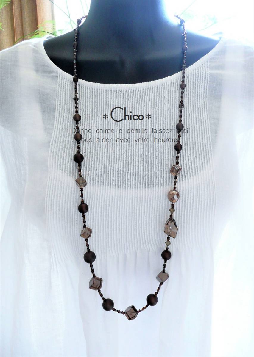 # smoky quartz dice * acrylic fiber deformation * Czech luster etc hand made necklace! *2 point and more free shipping!*