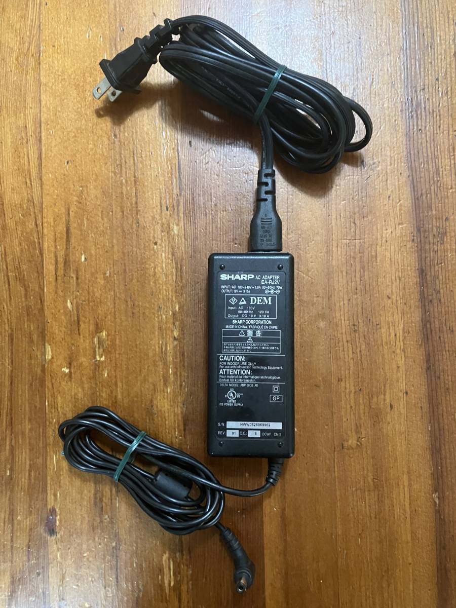 SHARP 19V3.16A ACアダプター EA-RJ2V_画像1