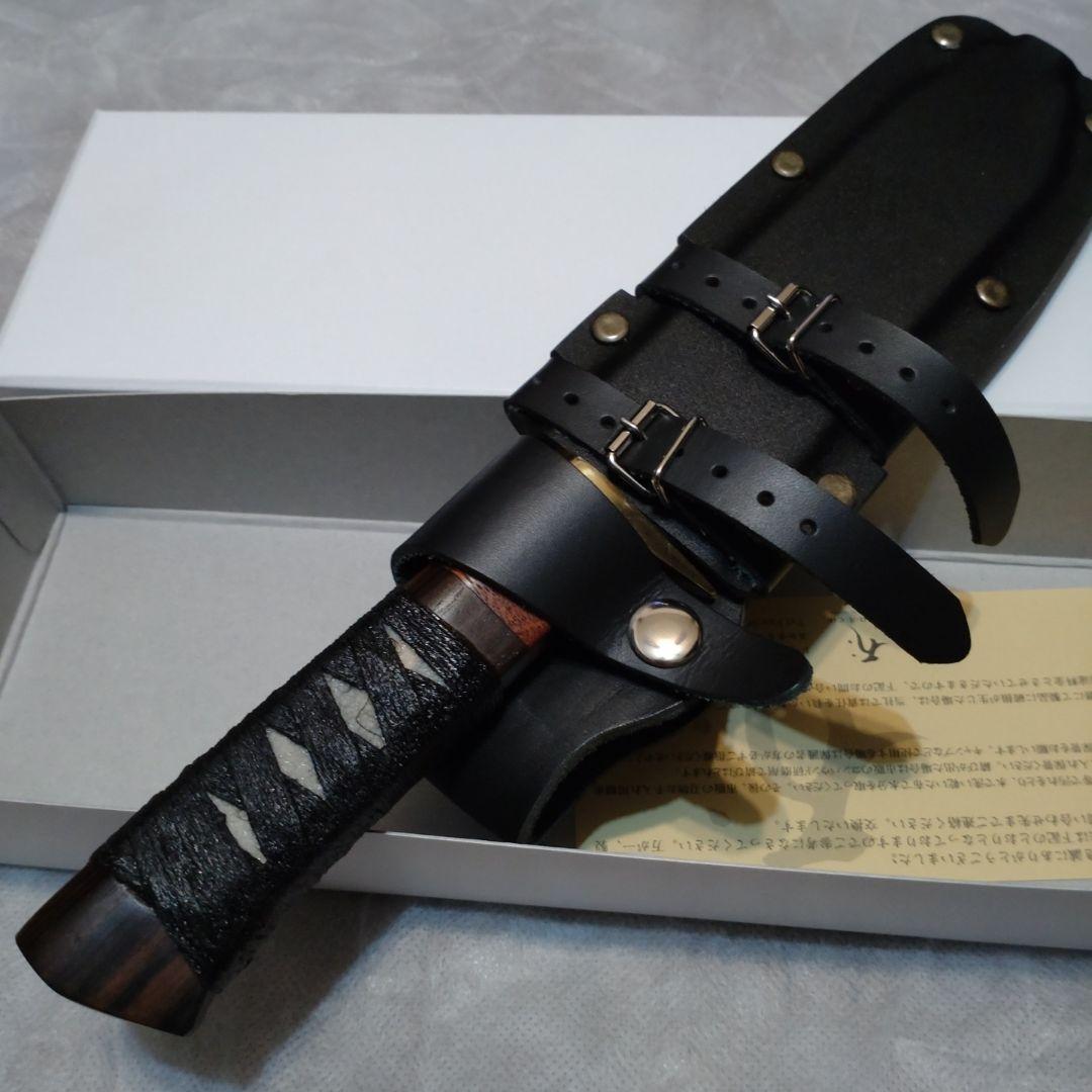18%OFF】 波紋あり レッドオルカ 黒打 甲伏せ造り 剣鉈 ナイフ