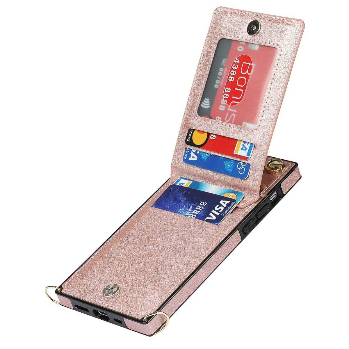 iPhone 13 pro レザーケース アイフォン13 プロ ショルダーケース カード収納 小銭入れ 財布型 ストラップ付き 肩掛け