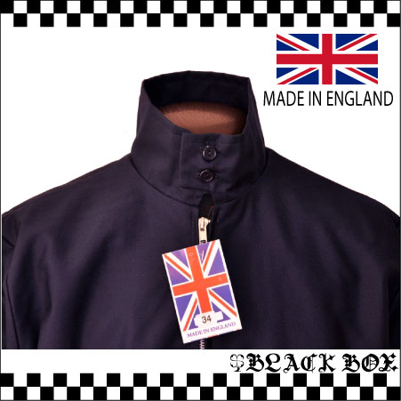 英国製 HARRINGTON JACKET スイングトップ ハリントンジャケット MODS モッズ ジャケット NAVY 紺 イギリス uk gb england イングランド M_画像3