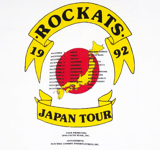  beautiful goods * [M size ] ultra rare 90 period that time thing 1992 year ROCKATS JAPAN TOURrokatsu T-shirt * Vintage Neo roka rockabilly cream soda 