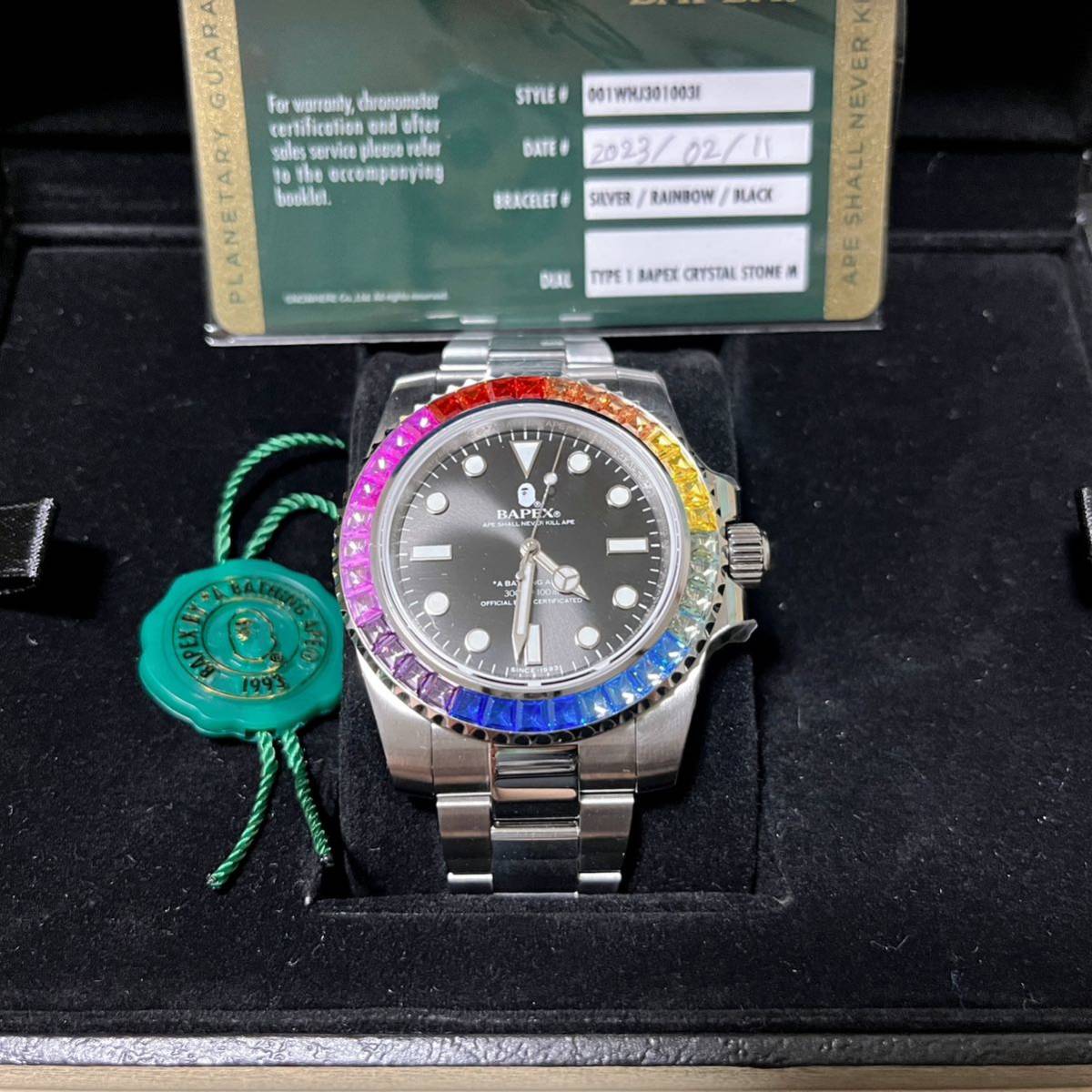 BAPE BAPEX TYPE1 CRYSTAL STONE エイプ 自動巻き 腕時計 ベイペックス