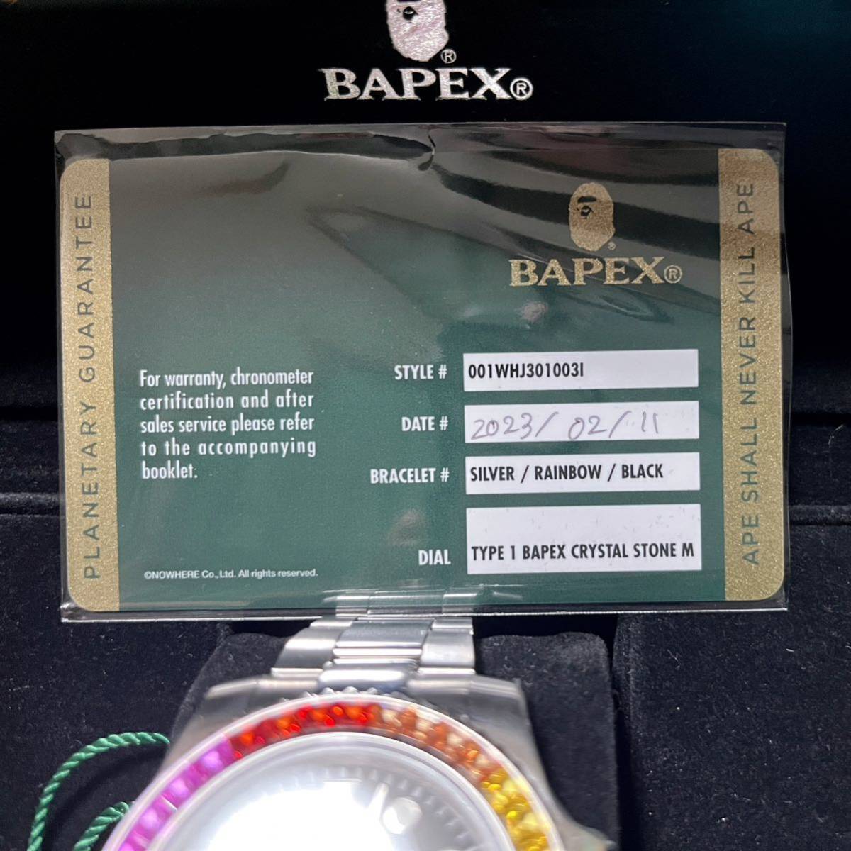 BAPE BAPEX TYPE1 CRYSTAL STONE エイプ 自動巻き 腕時計 ベイペックス