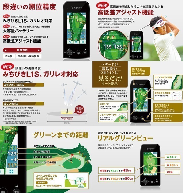 送料無料【新品即決】YUPITERU GOLF ユピテル ゴルフナビ YGN7000