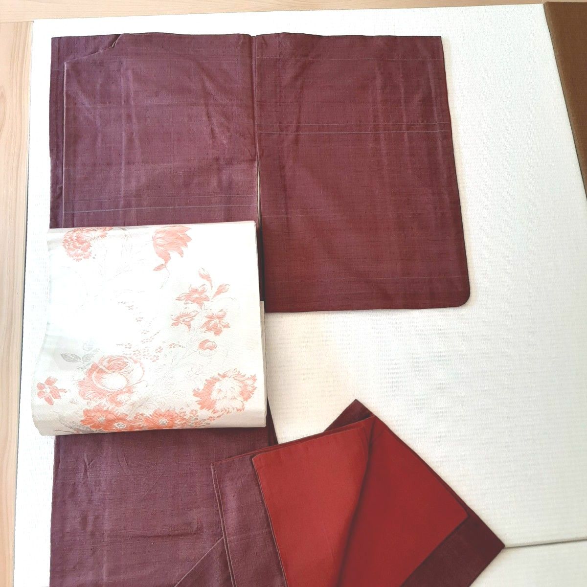 横段手織紬   袷   正絹