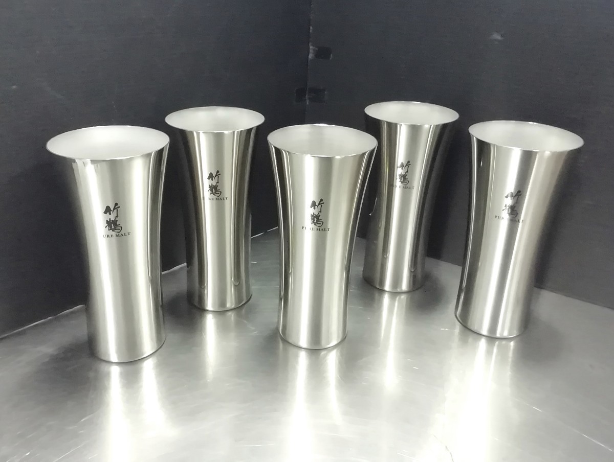 未使用 竹鶴 タンブラー 5客 ステンレス 18-8 380ml シルバー クール