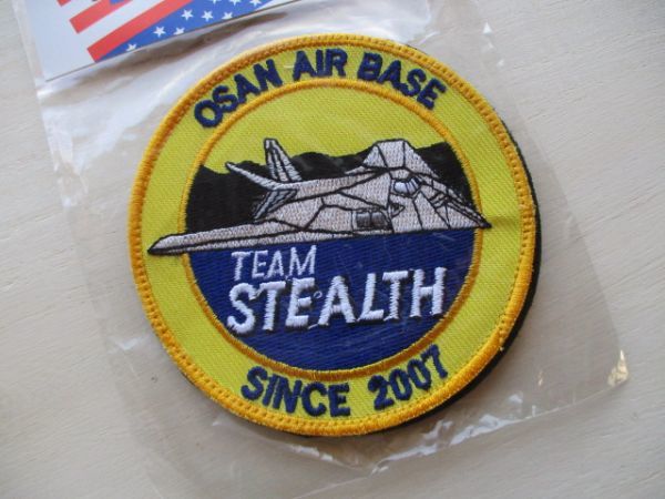 【送料無料】アメリカ空軍TEAM STEALTHパッチF-117ワッペンOSAN AIR BASE 2007/patchステルス戦闘機AIR FORCE米空軍USAF中田商店US M74_画像2