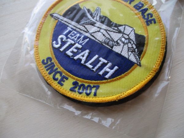 【送料無料】アメリカ空軍TEAM STEALTHパッチF-117ワッペンOSAN AIR BASE 2007/patchステルス戦闘機AIR FORCE米空軍USAF中田商店US M74_画像3