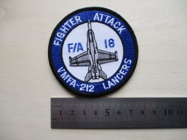 【送料無料】アメリカ海兵隊VMFA-212ランサーズLANCERS FIGHTER ATTACKホーネットF/A-18パッチHornet刺繍ワッペン/PATCH米国USMC米海軍 M77_画像7