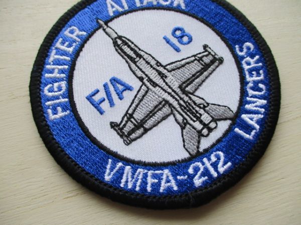 【送料無料】アメリカ海兵隊VMFA-212ランサーズLANCERS FIGHTER ATTACKホーネットF/A-18パッチHornet刺繍ワッペン/PATCH米国USMC米海軍 M77_画像2