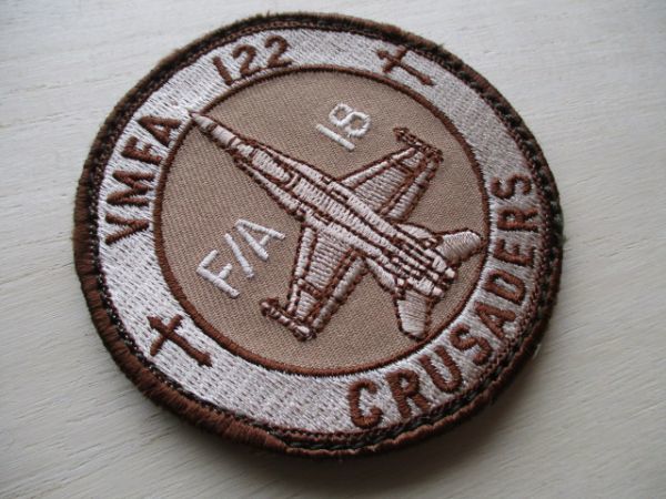 【送料無料】アメリカ海兵隊VMFA-122クルセイダーズCRUSADERSパッチ刺繍ワッペン/patchマリーンMARINE米海兵隊USMC米軍F/A-18 M77_画像2