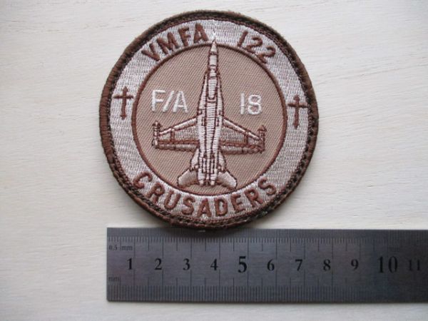 【送料無料】アメリカ海兵隊VMFA-122クルセイダーズCRUSADERSパッチ刺繍ワッペン/patchマリーンMARINE米海兵隊USMC米軍F/A-18 M77_画像9