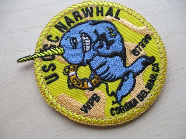 【送料無料】アメリカ沿岸警備隊USCGC NARWHALパッチ刺繍ワッペン/イッカクpatchコーストガードUSCG米陸軍COAST GUARD米軍USミリタリー M77_画像2