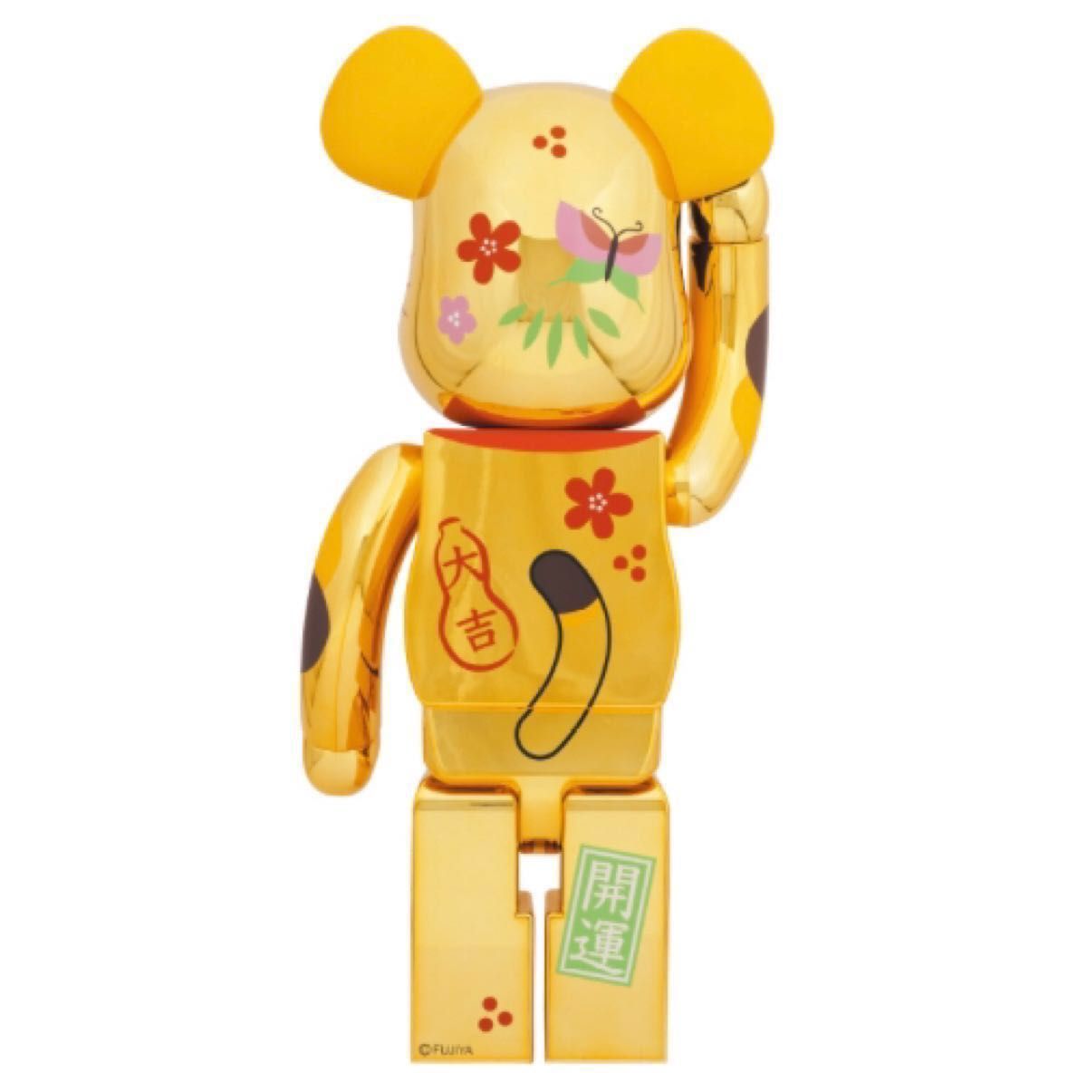 BE@RBRICK 招き猫 ペコちゃん 福 金メッキ 1000%