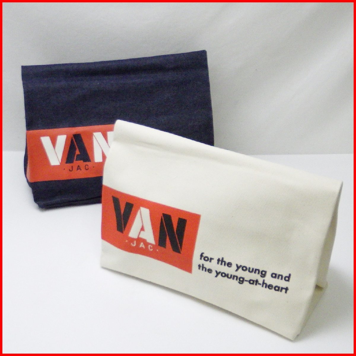 VAN JAC/ヴァンヂャケット クラッチバッグ 2点セット/インディゴ/アイボリー/タグ付き/ハンドバッグ&1757400524(広告