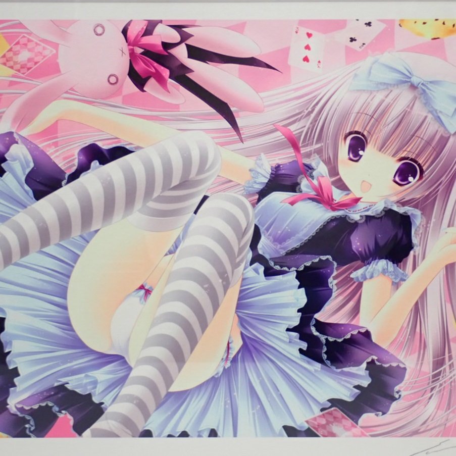 ☆美品 アールビバン てぃんくる tea party 直筆サイン入り版画/90部