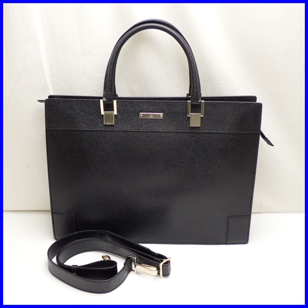 ☆未使用 GUCCI/グッチ 2wayビジネスバッグ/ブラック/レザー/A4対応