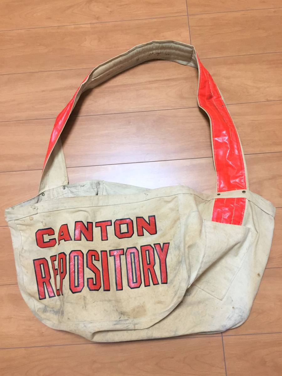 [CANTON REPOSITORY] News paper back paint Logo Vintage goods 