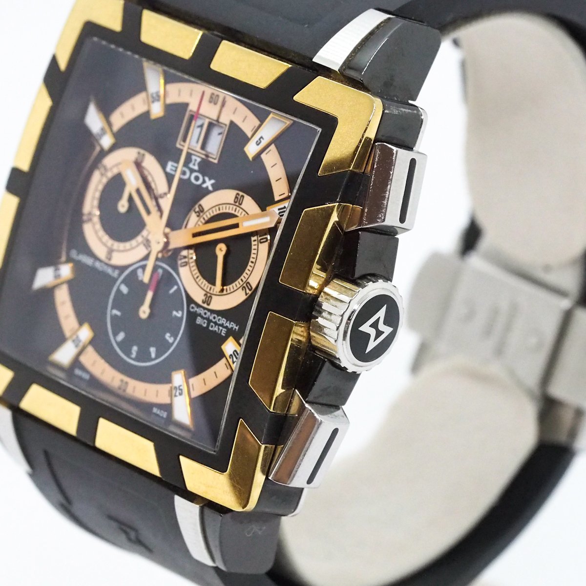 EDOX/エドックス クラスロイヤル クロノグラフ ビッグデイト クォーツ