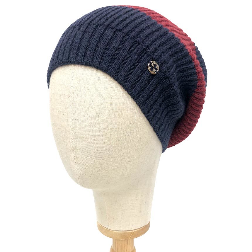 ヤフオク! - GUCCI グッチ ニット帽 ニッチオ帽 ウール フリーサ...