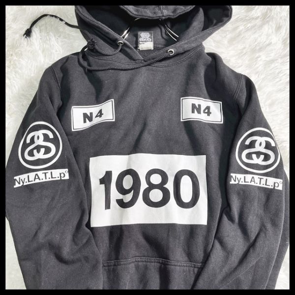 1円 STUSSY ステューシー シャネルロゴ パーカー フーディー USA製
