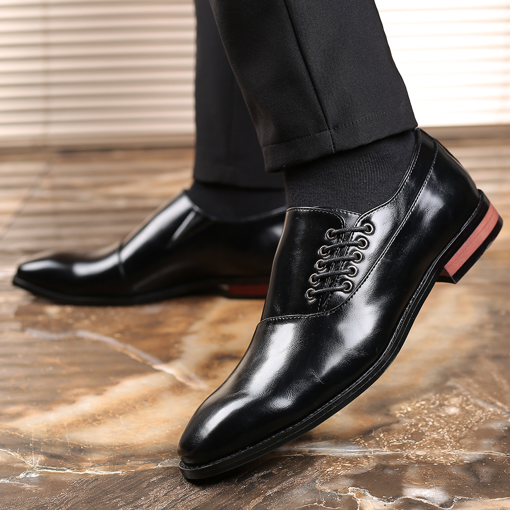 新品　 新品メンズ ビジネスシューズ カジュアルシューズ 革靴 紳士靴 フォーマル 大きいサイズあり ブラック 24.5cm~27.5cm_画像6