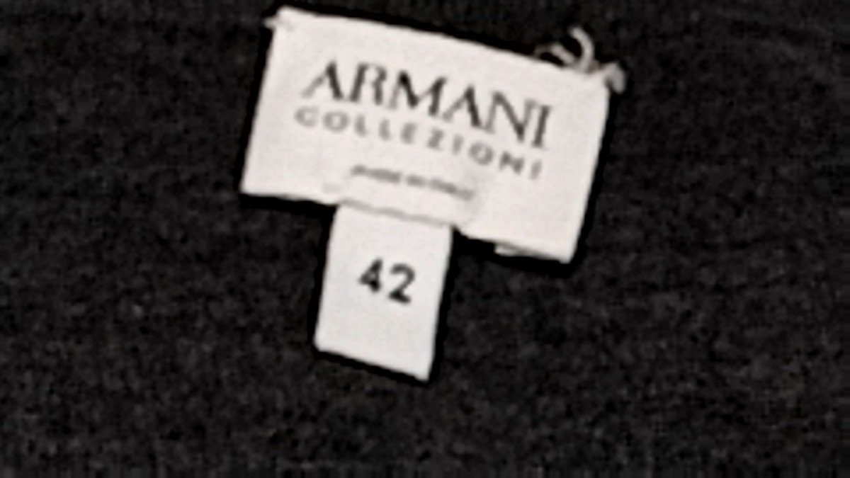 美品★ARMANI COLLEZIONI★ワンピース★ツイード★半袖★切替★グレー★アルマーニコレツィオーニ★ 異素材★黒★白★高級★コレツォーニ