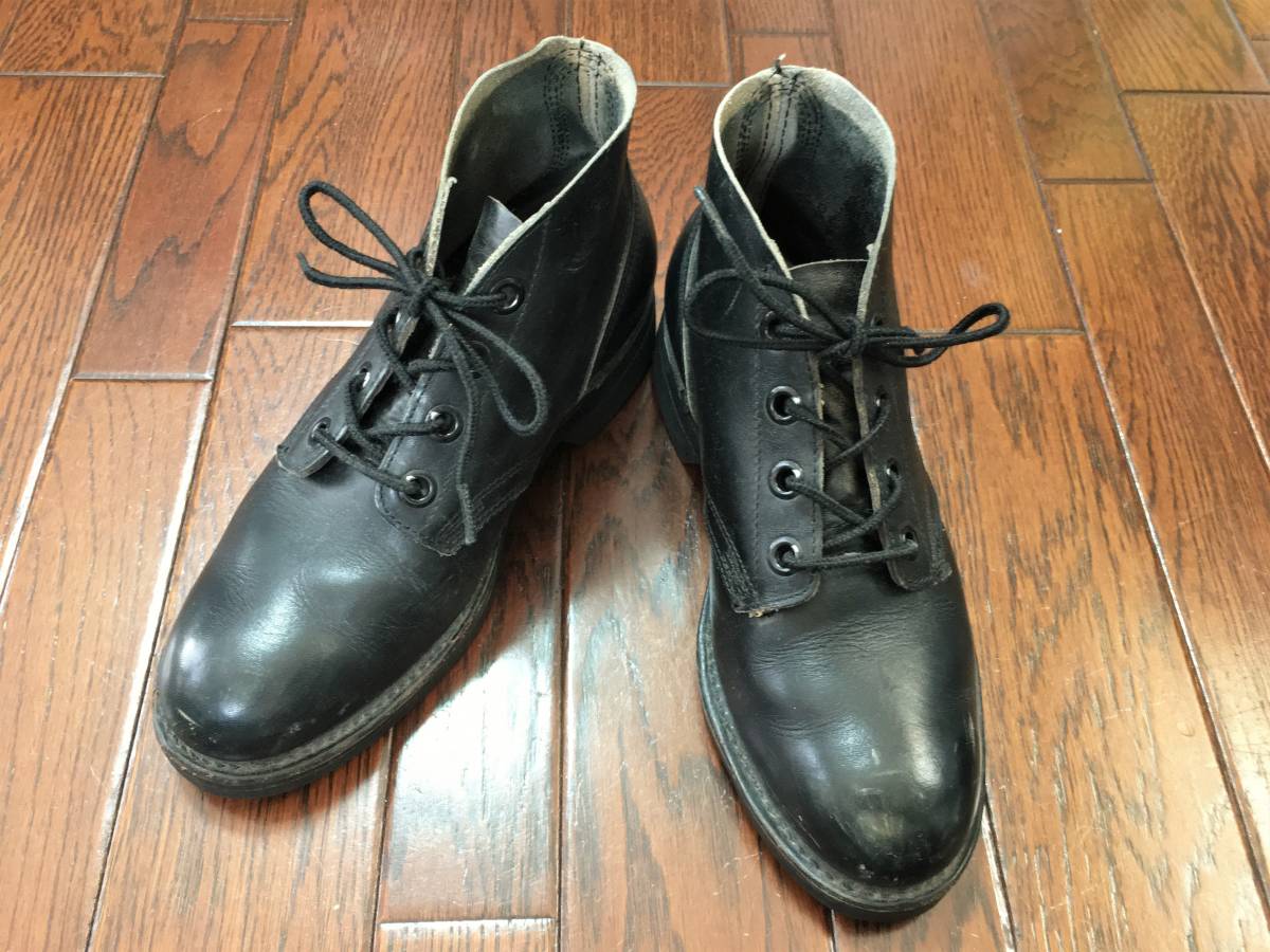 素晴らしい 80s ビンテージ US NAVY レザー チャッカブーツ