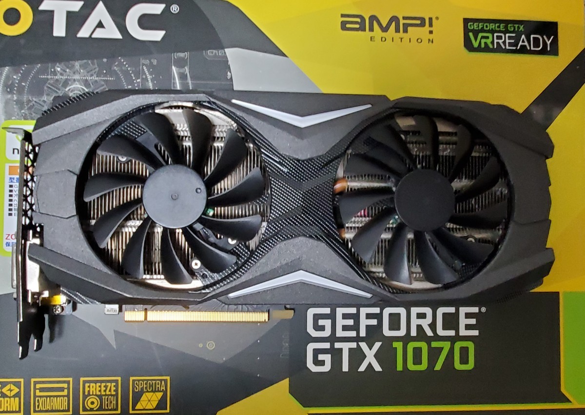 ランキング総合1位 Zotac Geforce GTX1070 AMP グラフィックボード