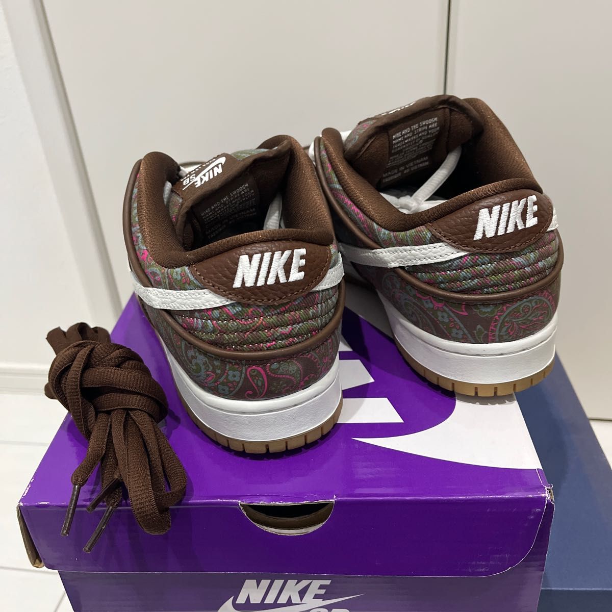 NIKE SB dunk low pro prm ブラウンペイズリー 27.5cm ペイズリー