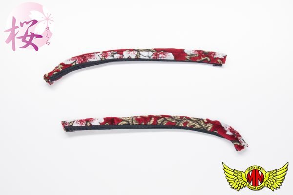 トラック用品 金華山 桜 さくら ドアハンドルカバー レッド 日野 グランドプロフィア H15.10～H29.04【送料800円】_画像2