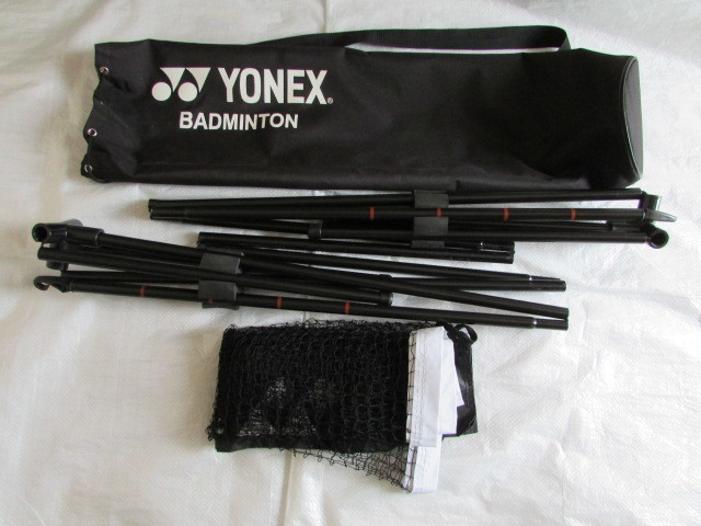 送料無料 使用少なめ きれい ポール、袋はスレキズ有り ヨネックス 簡易 ネット yonex 練習 組み立て ポータブル バドミントン