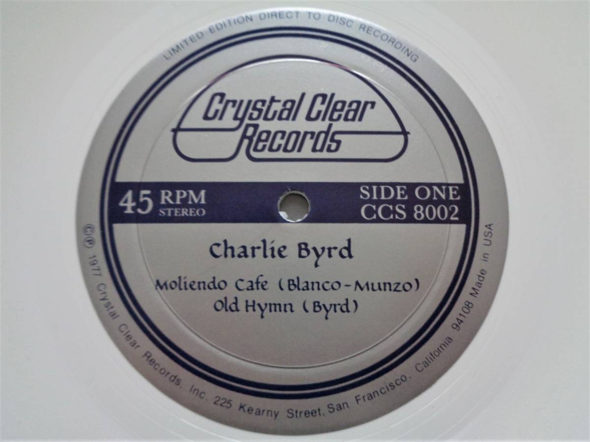 (LP) カラー盤1977年限定 CHARLIE BYRD [Direct disc Recording]チャーリー・バード/45回転/180g重量盤/Crystal Clear Records/CCS 8002_画像4